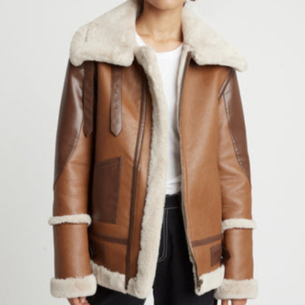 CHOOSY Aviator Amelia Jacket Brown Medium